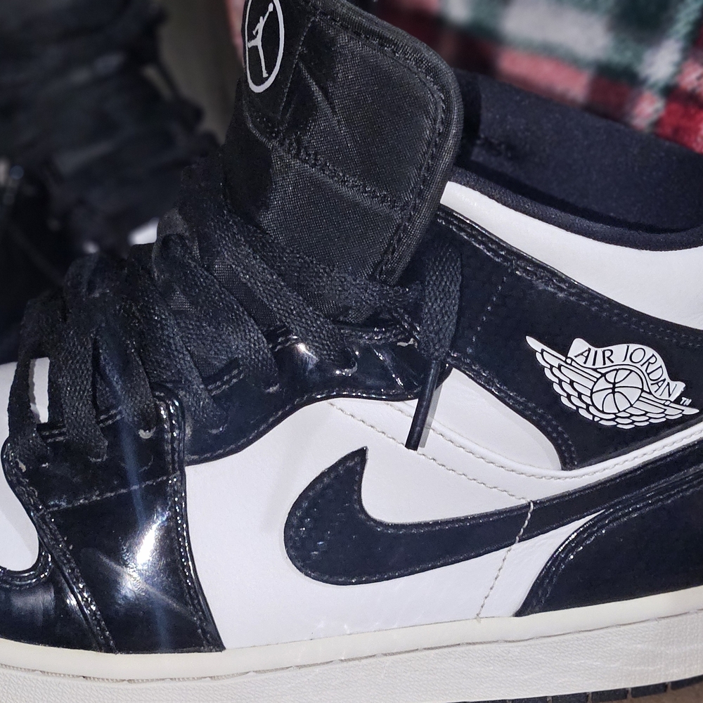 Nike Air Jordan Black and White Athletic Shoes